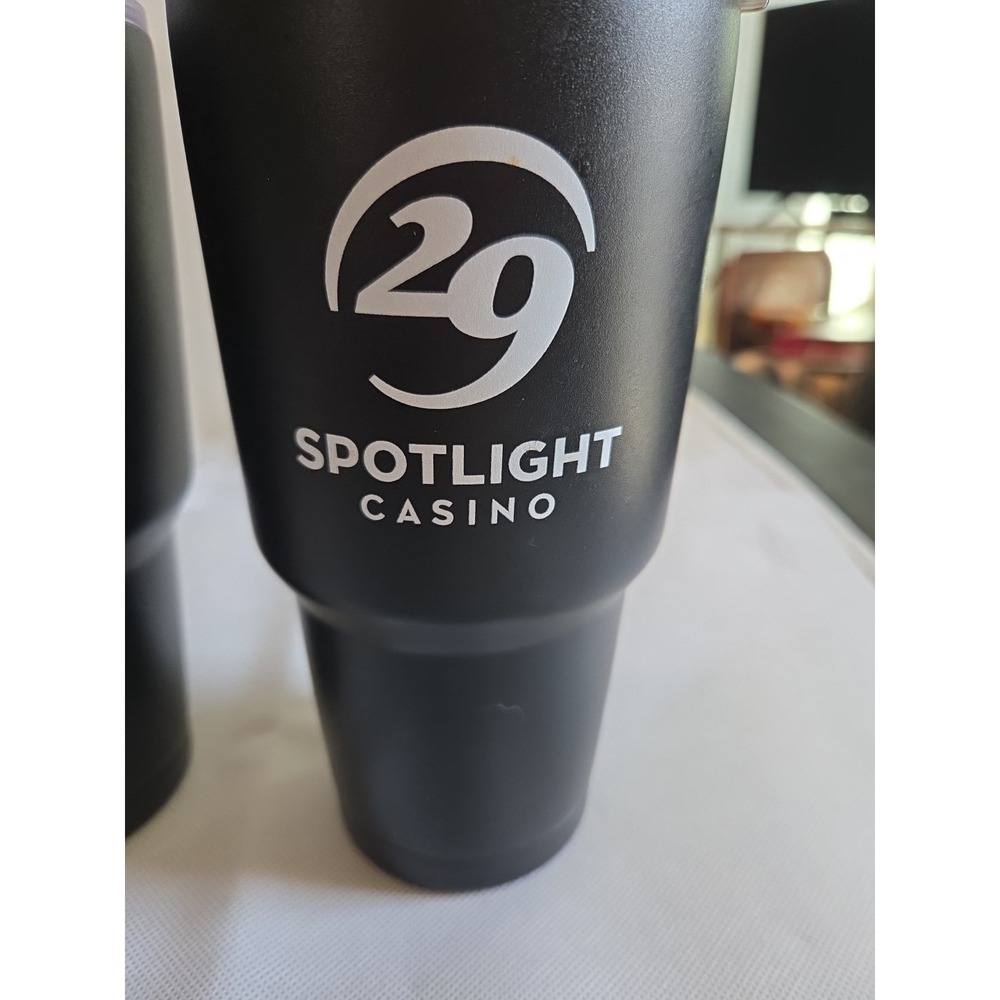 (Set Of 2) 24 Oz Tumblers Brand New No Gift Box  SPOTIGHT 29 CASINO -  COACHELLA - Picture 2 of 6